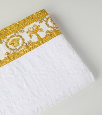 Versace Allover cotton terry beach towel | Versace Home