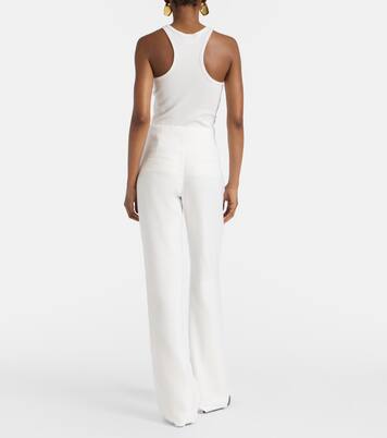 Jude linen-blend wide-leg pants | Veronica Beard