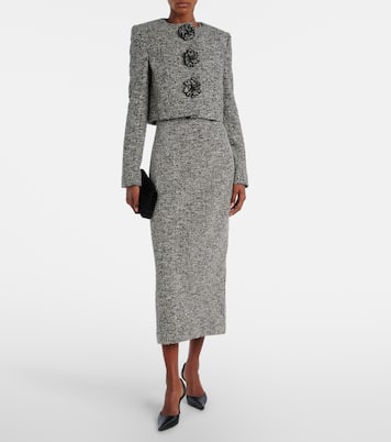 Chaqueta de tweed en mezcla de algodón | Oscar de la Renta