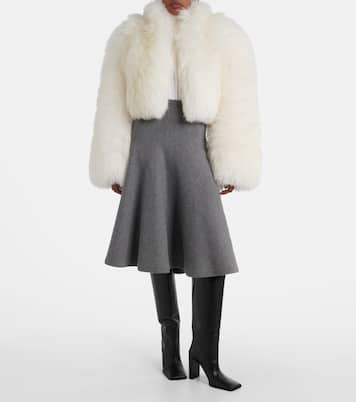 Cropped shearling jacket | Alaïa