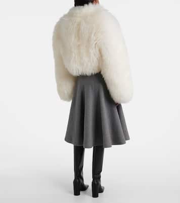 Cropped shearling jacket | Alaïa