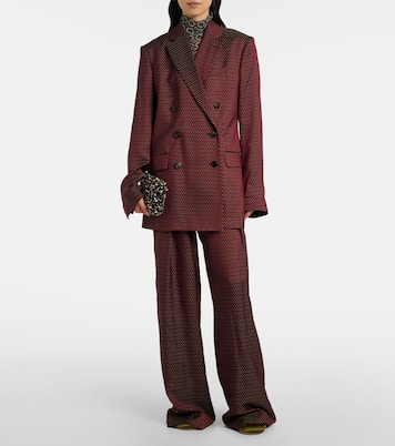 Pantalon ample imprimé à taille haute | Dries Van Noten