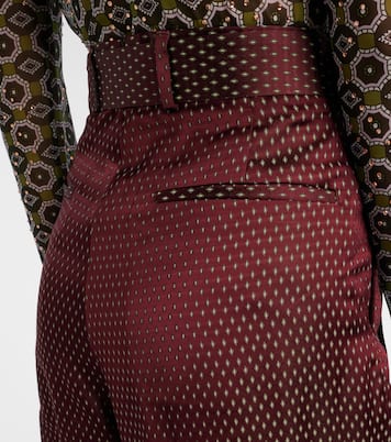 Pantalon ample imprimé à taille haute | Dries Van Noten