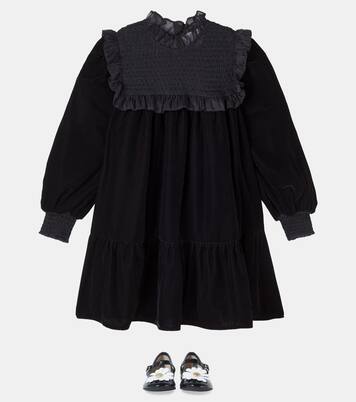 Shirred velvet dress | Petite Amalie  