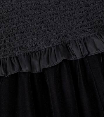 Shirred velvet dress | Petite Amalie  