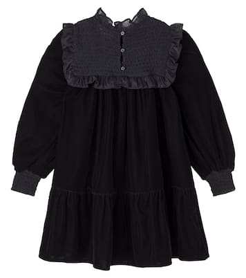 Shirred velvet dress | Petite Amalie  