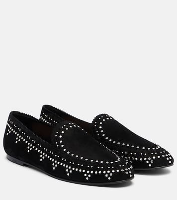 Skye studded suede loafers | Aquazzura