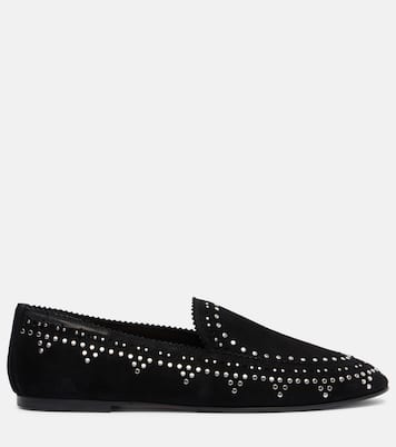 Skye studded suede loafers | Aquazzura