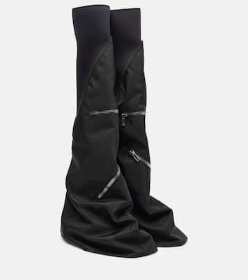 Zipper-detail over-the-knee boots | Rick Owens