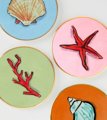 Il Viaggio di Nettuno set of 4 coasters by Luke Edward Hall | Ginori 1735