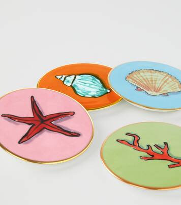 Il Viaggio di Nettuno set of 4 coasters by Luke Edward Hall | Ginori 1735