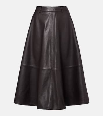 Savil leather midi skirt | The Frankie Shop