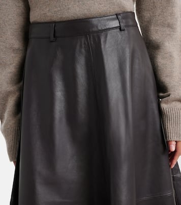 Savil leather midi skirt | The Frankie Shop