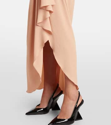 re/edit draped crêpe georgette maxi skirt | Mugler
