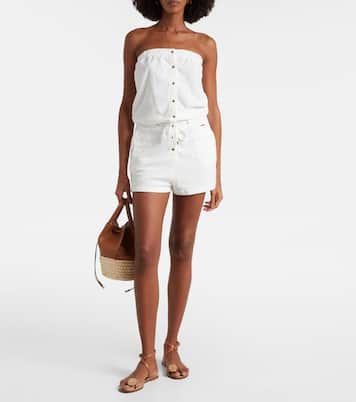 Venus cotton-blend romper | Melissa Odabash