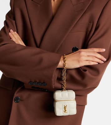 Cassandre Carré Mini leather box bag  | Saint Laurent
