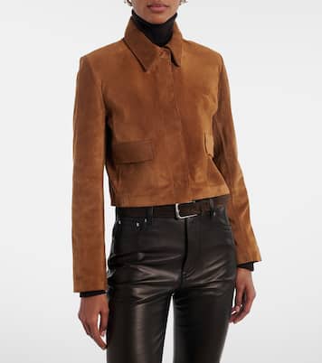 Bleeker cropped suede jacket | Nour Hammour