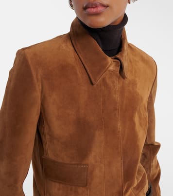 Bleeker cropped suede jacket | Nour Hammour