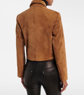 Bleeker cropped suede jacket | Nour Hammour