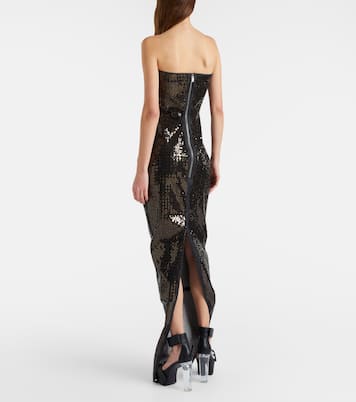 Sequined denim bustier gown | Rick Owens