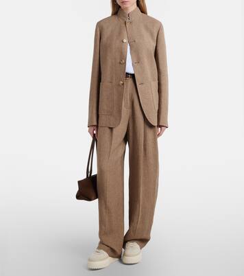 H710 H-Stripes leather and suede platform sneakers | Hogan