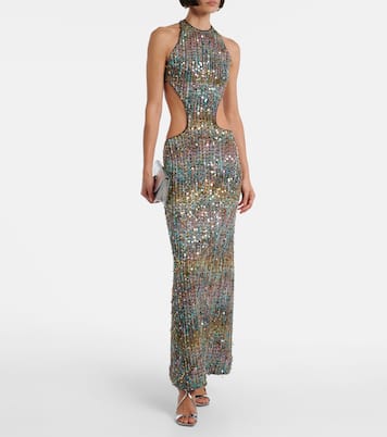 Open-back sequined lamé gown | Missoni
