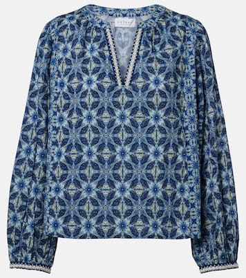 Claudie printed cotton blouse | Velvet