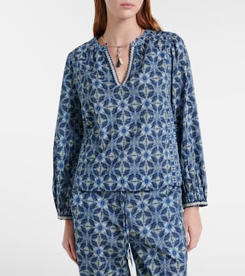 Claudie printed cotton blouse | Velvet