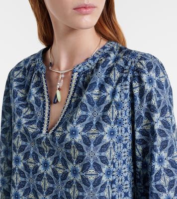Claudie printed cotton blouse | Velvet