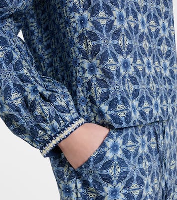 Claudie printed cotton blouse | Velvet