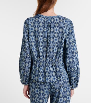 Claudie printed cotton blouse | Velvet