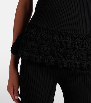 Top en mezcla de algodón con bordado | Ganni