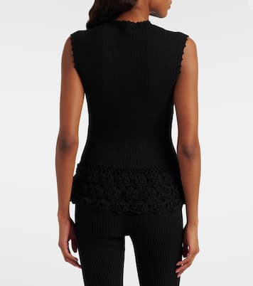 Top en mezcla de algodón con bordado | Ganni