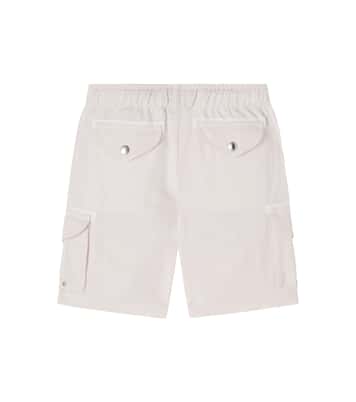 Linen and cotton cargo shorts | Brunello Cucinelli Kids
