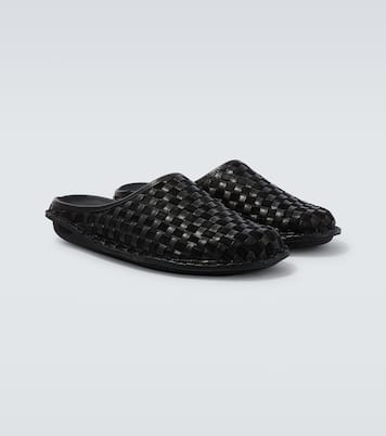 x VIBAe Mules en cuir et daim | Comme des Garçons Homme