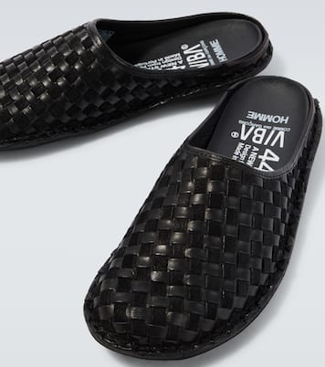 x VIBAe Mules en cuir et daim | Comme des Garçons Homme