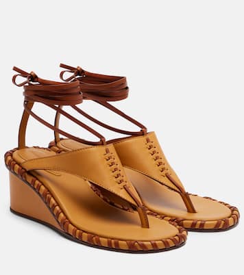 Leather wedge sandals | Zimmermann