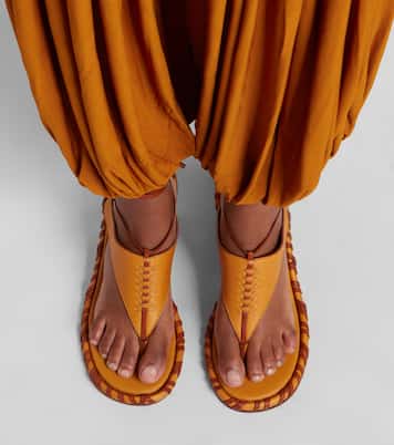 Leather wedge sandals | Zimmermann