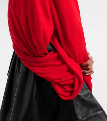 Pull Double L asymétrique en laine | Loewe