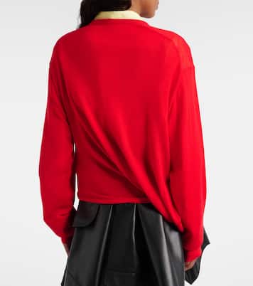 Pull Double L asymétrique en laine | Loewe