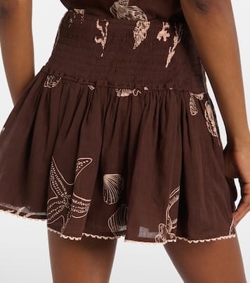 Colleen pleated cotton miniskirt | Poupette St Barth