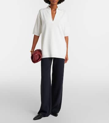 بنطلون بخصر مرتفع بقصة مستقيمة Alaggio | Max Mara