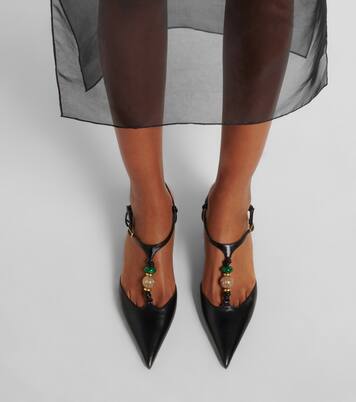 Lauri embellished leather slingback pumps | Jimmy Choo