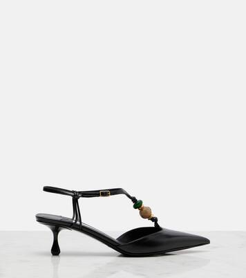 Lauri embellished leather slingback pumps | Jimmy Choo