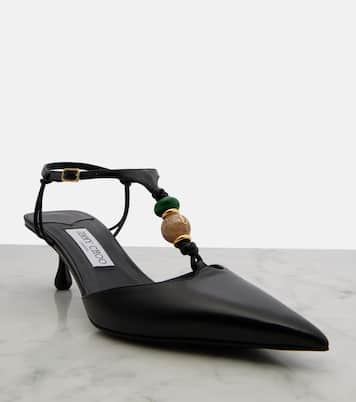 Lauri embellished leather slingback pumps | Jimmy Choo