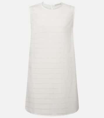 Sintra checked linen and cotton minidress | Asceno