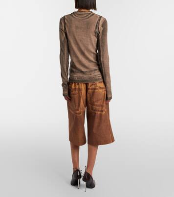 Printed cotton shorts | Acne Studios