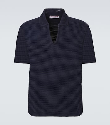 Batten crochet cotton polo shirt | Orlebar Brown