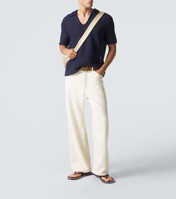 Batten crochet cotton polo shirt | Orlebar Brown