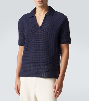 Batten crochet cotton polo shirt | Orlebar Brown